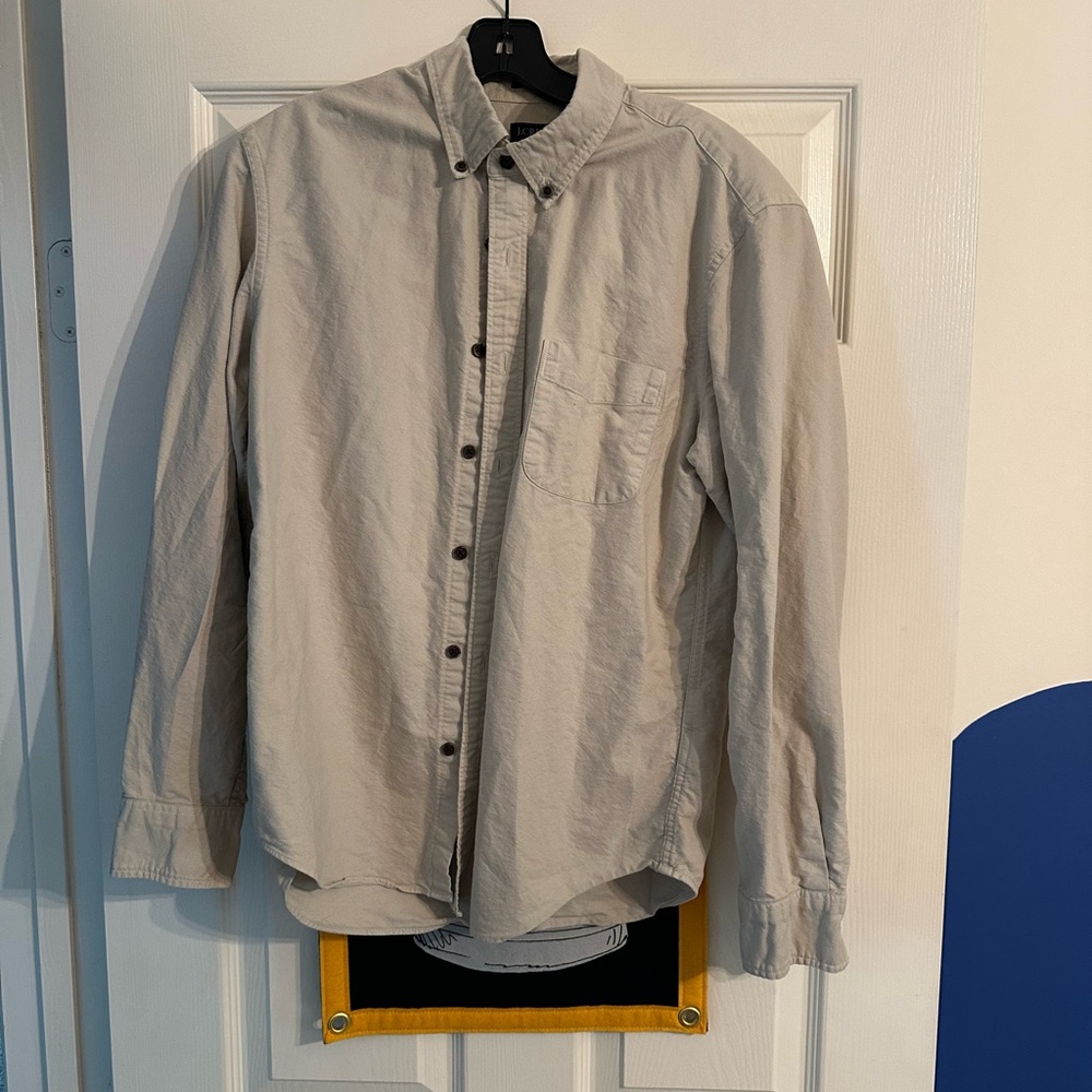 J. Crew Light Gray Button-Up Shirt